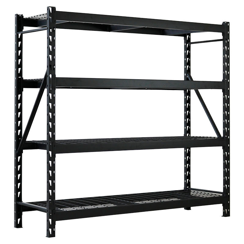 Estante industrial Basic Living acero uso pesado 4 niveles 195.6 x 61 x 183 cm 900 kg por nivel negro