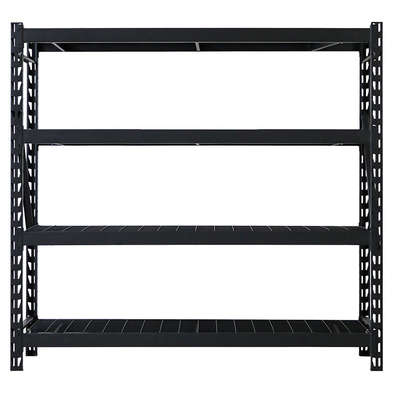 Estante industrial Basic Living acero uso pesado 4 niveles 195.6 x 61 x 183 cm 900 kg por nivel negro