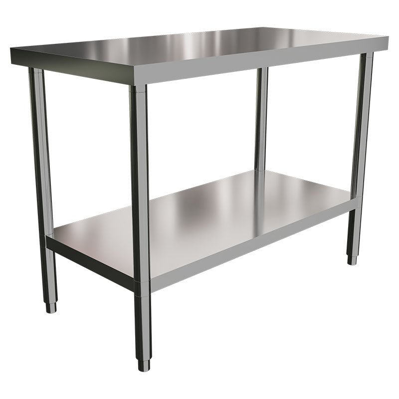 Mesa de trabajo 120 x 60 x 90 cm plateado soporta hasta 498 kg