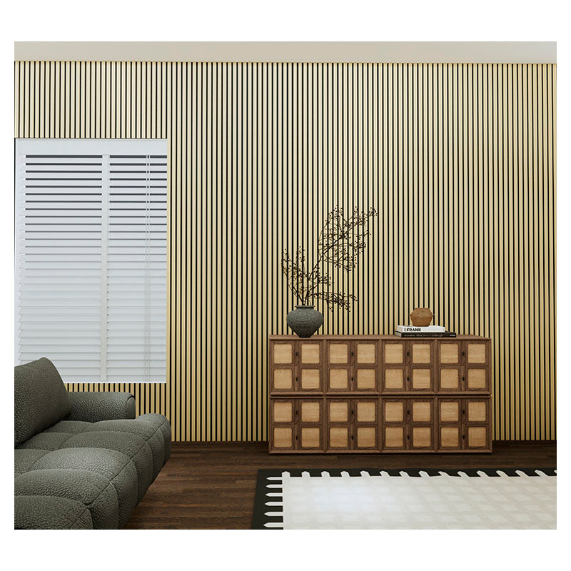 Panel acústico de pared MDF y PET 60 x 260 cm Tezza Nogal