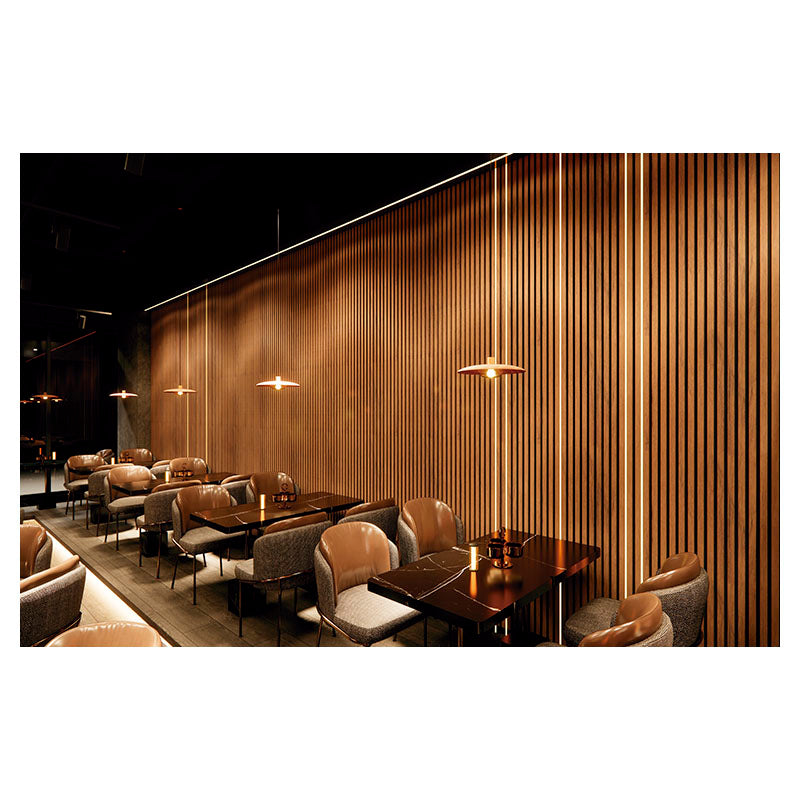 MDF and PET acoustic wall panel 60 x 260 cm Tezza Brown