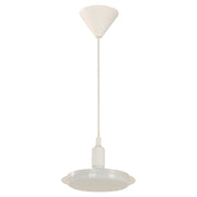 Lámpara LED colgante moderna blanco y transparente 1 luz  E27 eléctrica 24933