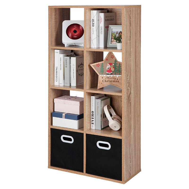 Organizador cubos 8 compartimientos melamina roble 121 x 61 x 29.5 cm