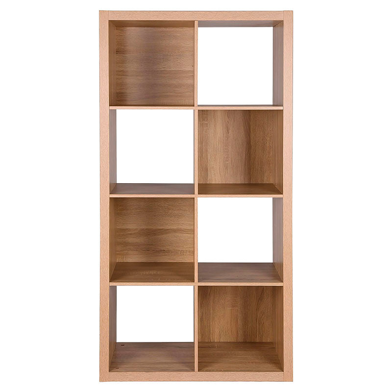 Organizador cubos 8 compartimientos melamina roble 145 x 75 x  30 cm