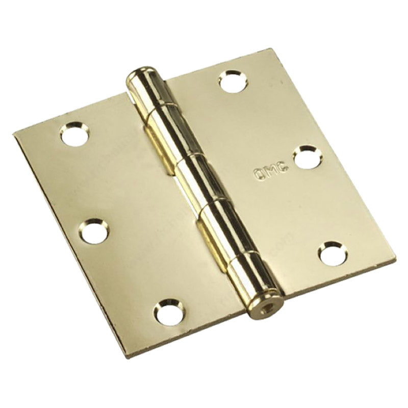 3 x 3" fixed-pin butt hinge, gold, 3 pcs