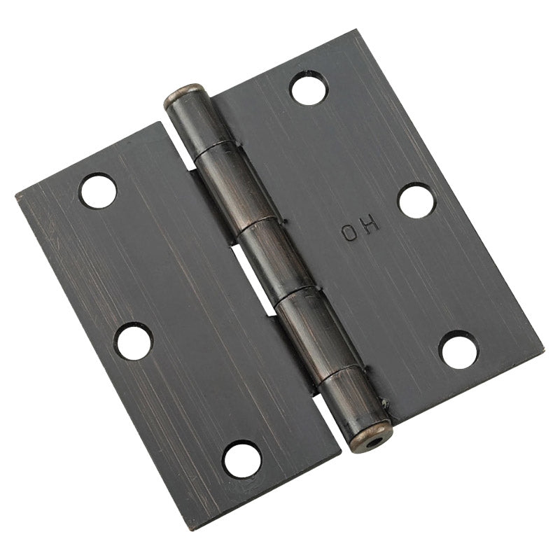 Loose pin butt hinge 3 ½" x 3 ½" oil-rubbed bronze 2 pcs