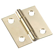 1 ½" x 1 ½" gold-plated butt hinge for furniture, 2 pcs
