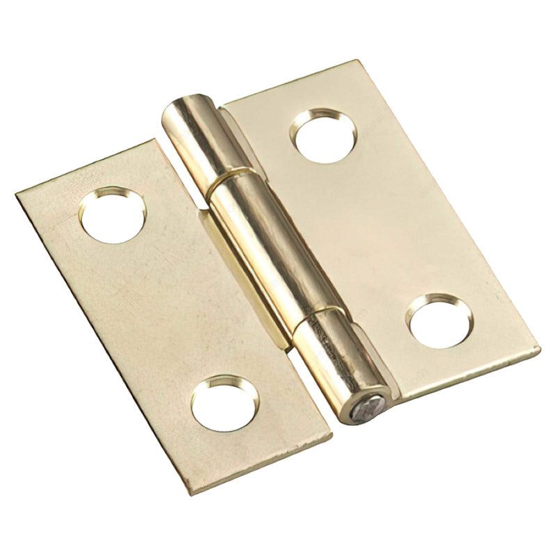 1 ½" x 1 ½" gold-plated butt hinge for furniture, 2 pcs