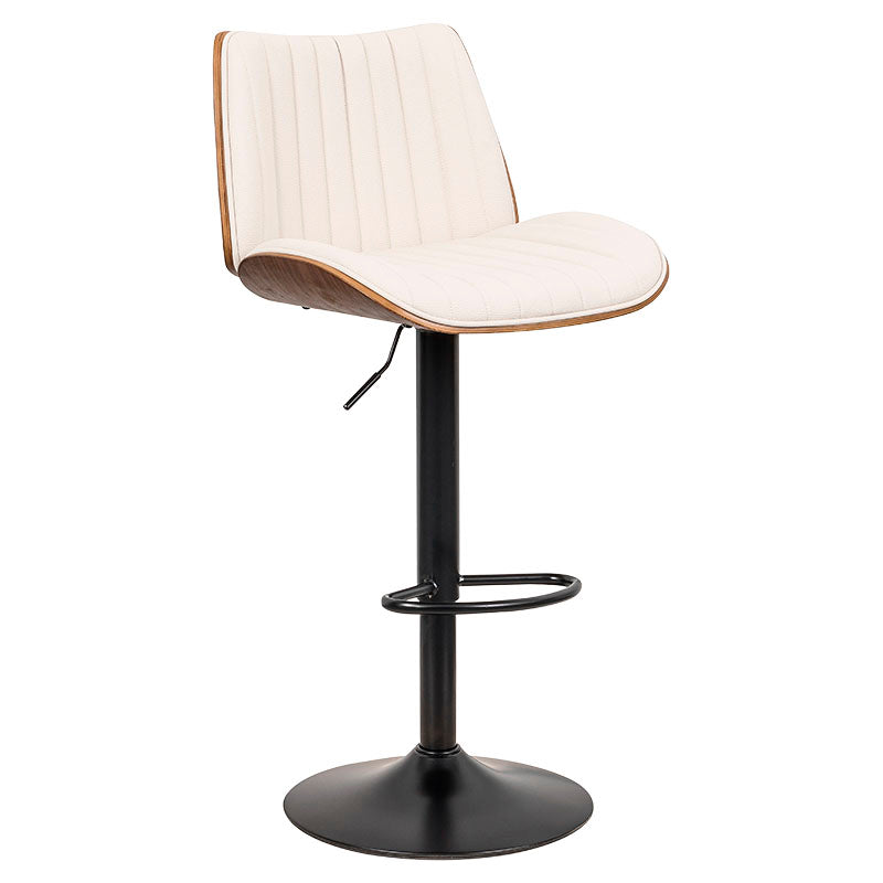 White lounge bar-style bench 82 x 92 x 78 cm supports up to 150 kg ...