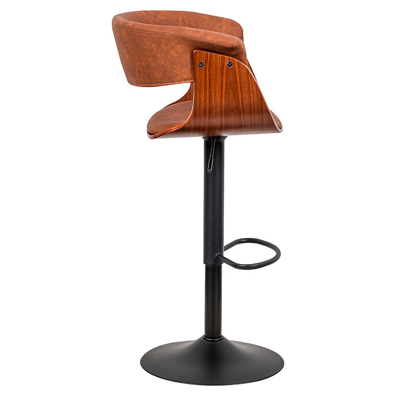 Banco tipo bar marrón soporta hasta 117,9 kg Basic Living 58 x 50 x 89.5 cm