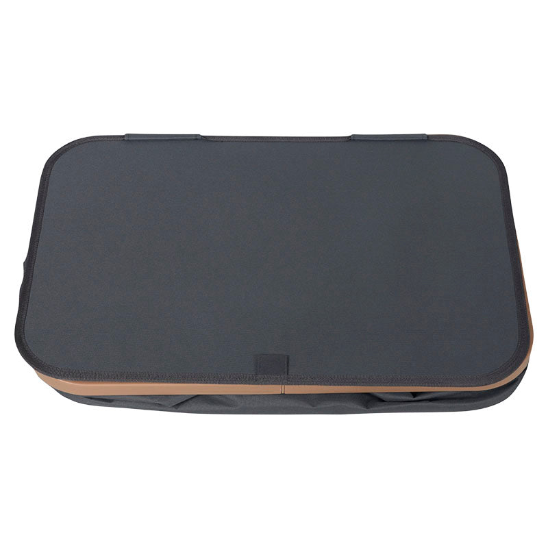 Cesta para ropa tela rectangular 132 L gris Basic Living