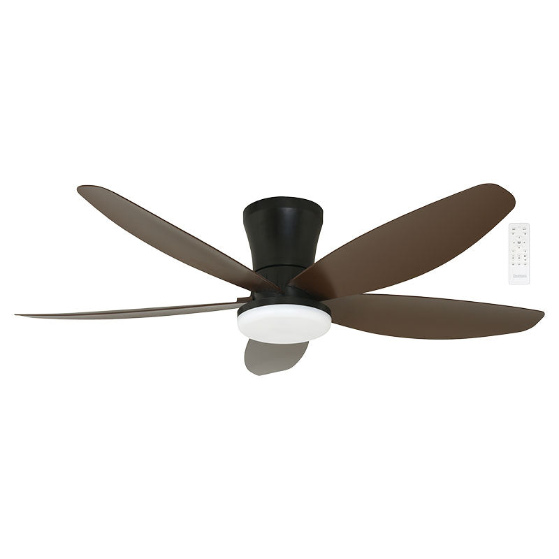 Ventilador techo brisa natural 42" 5 aspas chocolate y negro Designers Lighting