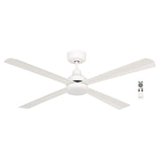 Designers Lighting 52" Smart Ceiling Fan with 4 Reversible Blades, White