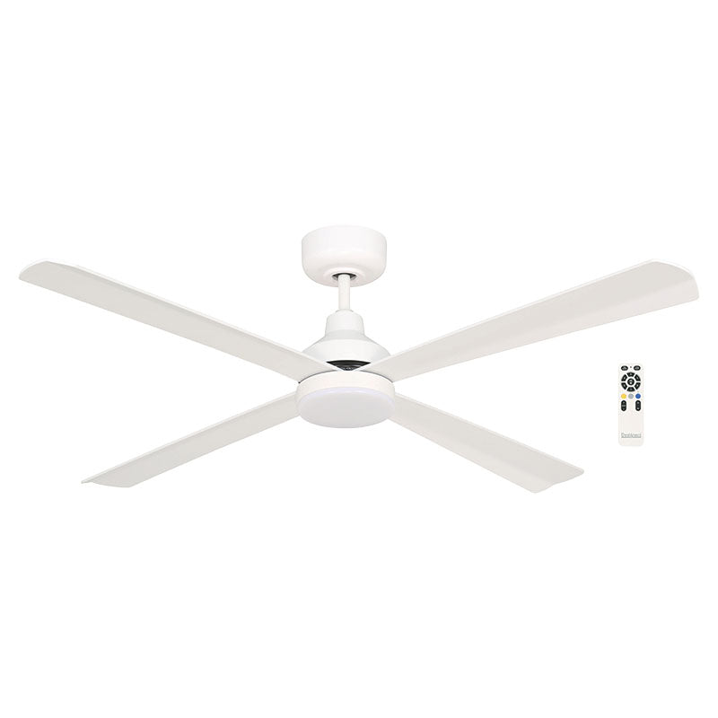 Designers Lighting 52" Smart Ceiling Fan with 4 Reversible Blades, White