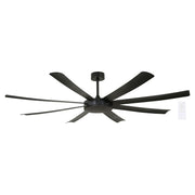 72" Ceiling Fan with 8 Reversible Black Blades Designers Lighting