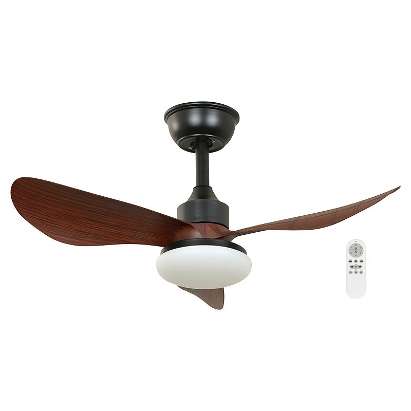 Smart 32" 3-Blade Chocolate and Black Wood Type Ceiling Fan Designers Lighting