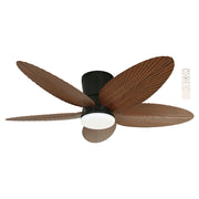 42" Smart Ceiling Fan 5 Wood-Look Blades Black Designers Lighting