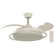 Ventilador techo inteligente blanco mate 42" 3 aspas plegables blanco Designers Lighting