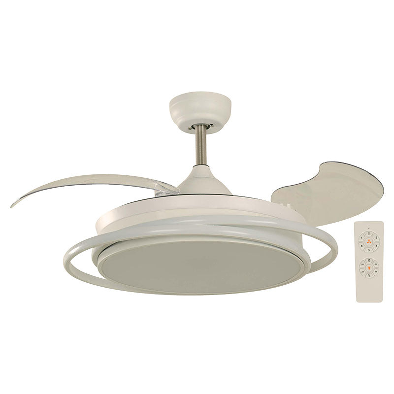 Ventilador techo inteligente blanco mate 42" 3 aspas plegables blanco Designers Lighting