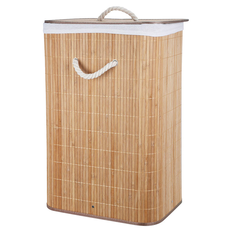 Cesta de lavandería bambú 58 Litros beige