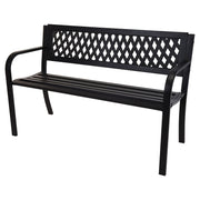 Ambiance matte anthracite steel bench