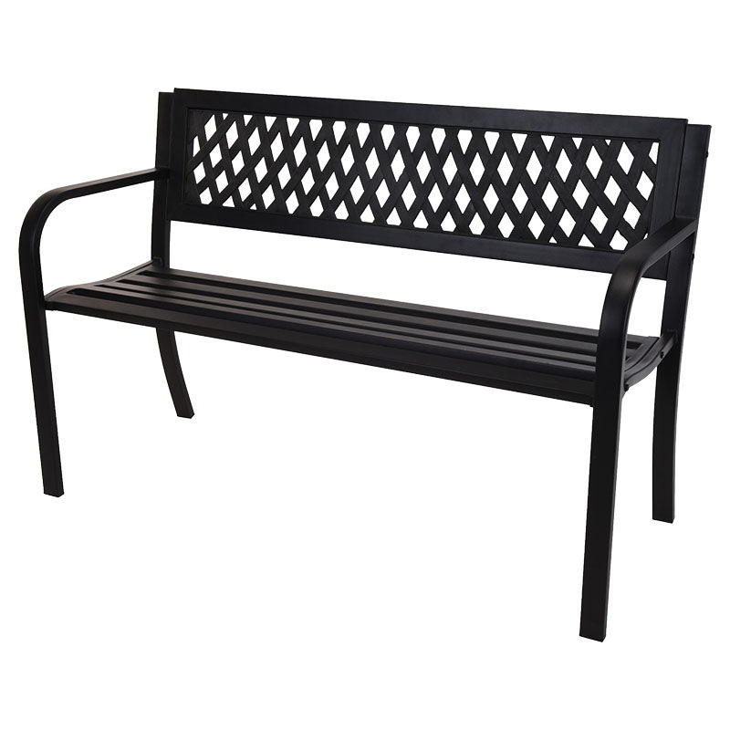 Ambiance matte anthracite steel bench