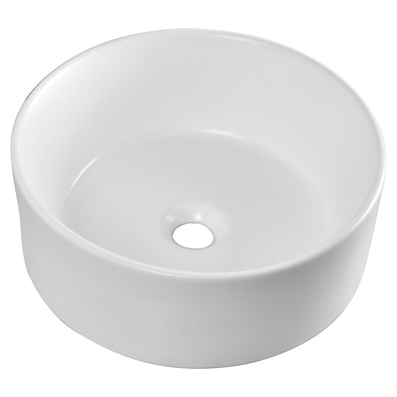 Lavamanos Trigno redondo sobreponer blanco mate 41 x 41 x 15.5 cm