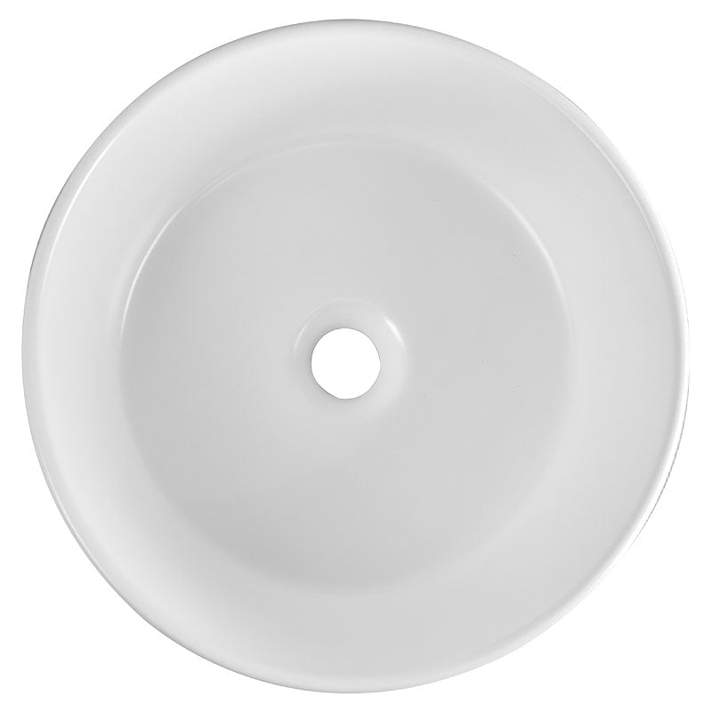 Lavamanos Trigno redondo sobreponer blanco mate 41 x 41 x 15.5 cm