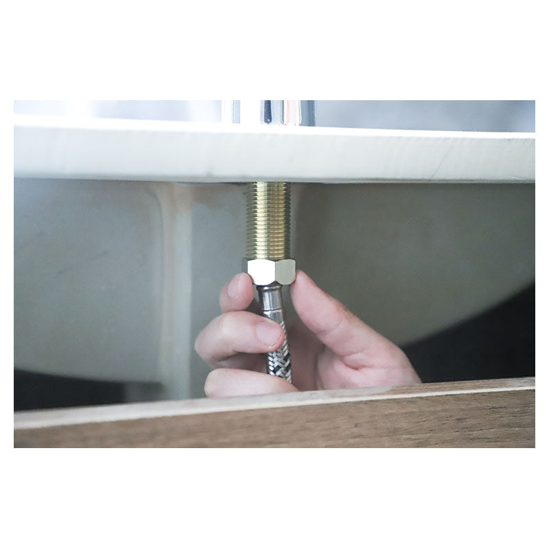 Tubo de abasto acero inoxidable para lavamanos - fregadero1/2" FIP x 1/2" FIP 60 cm Tezza