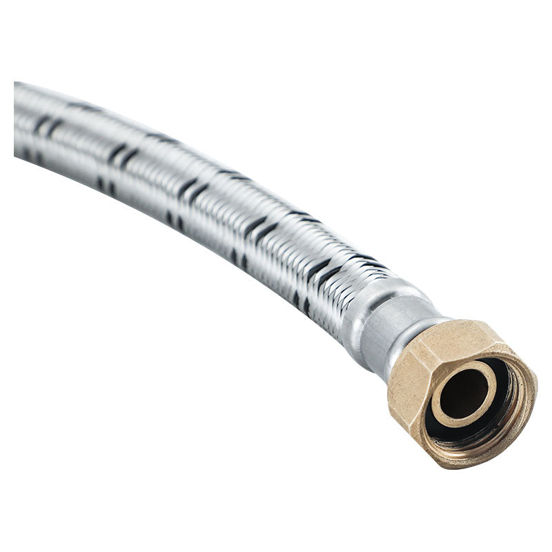 Manguera acero inoxidable para calentador 1/2" FIP x 1/2" FIP 80 cm Tezza