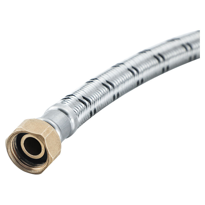 Manguera acero inoxidable para calentador 1/2" FIP x 1/2" FIP 80 cm Tezza