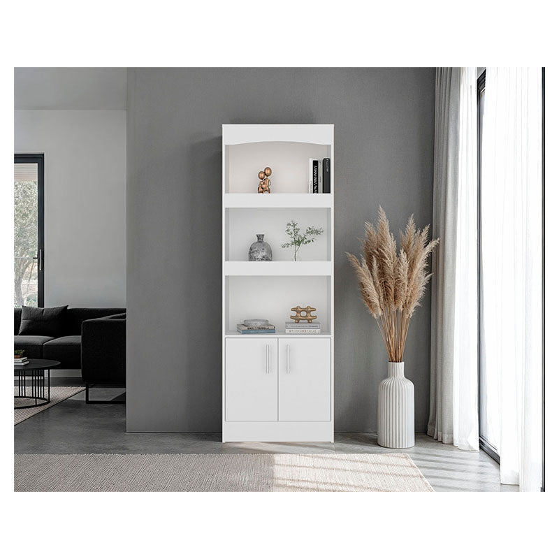 Simma white MDP bookcase 26.3 x 63.2 x 180 cm
