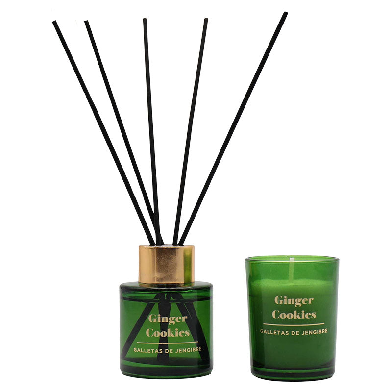 Set navidad ambientador + vela árbol galleta jengibre
