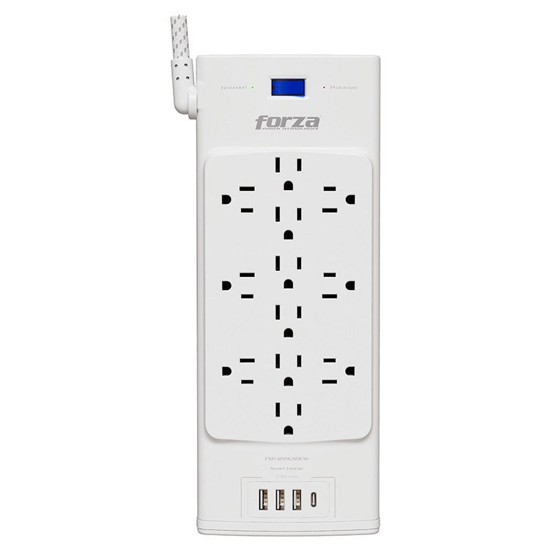 Protector tensión 12 salidas 4 USB 1625 W Forza