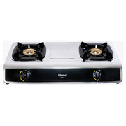 Cocina gas acero inoxidable 2 hornillas 35 x 75 x 12 cm Rinnai