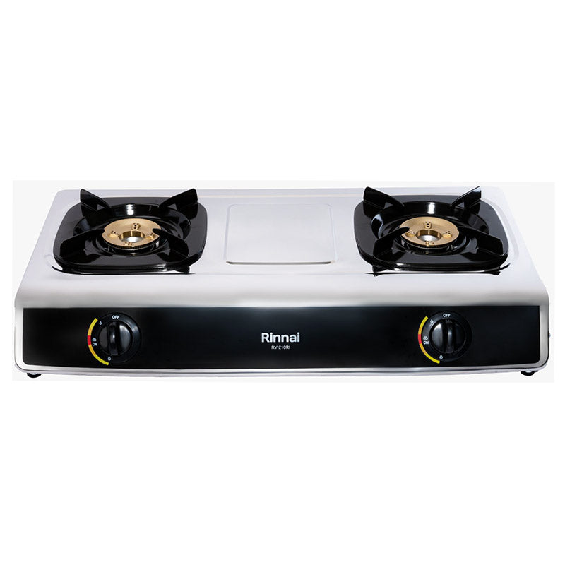 Cocina gas acero inoxidable 2 hornillas 35 x 75 x 12 cm Rinnai