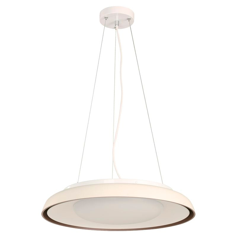 Lámpara colgante moderna blanca y chocolate 24922