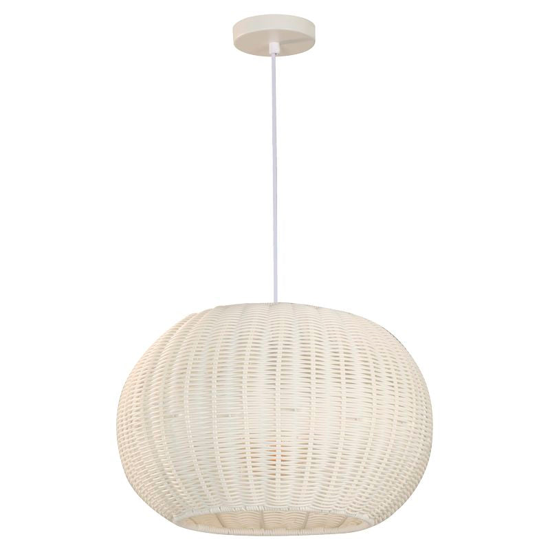 Lámpara colgante moderna blanco 1 luz E27 25056