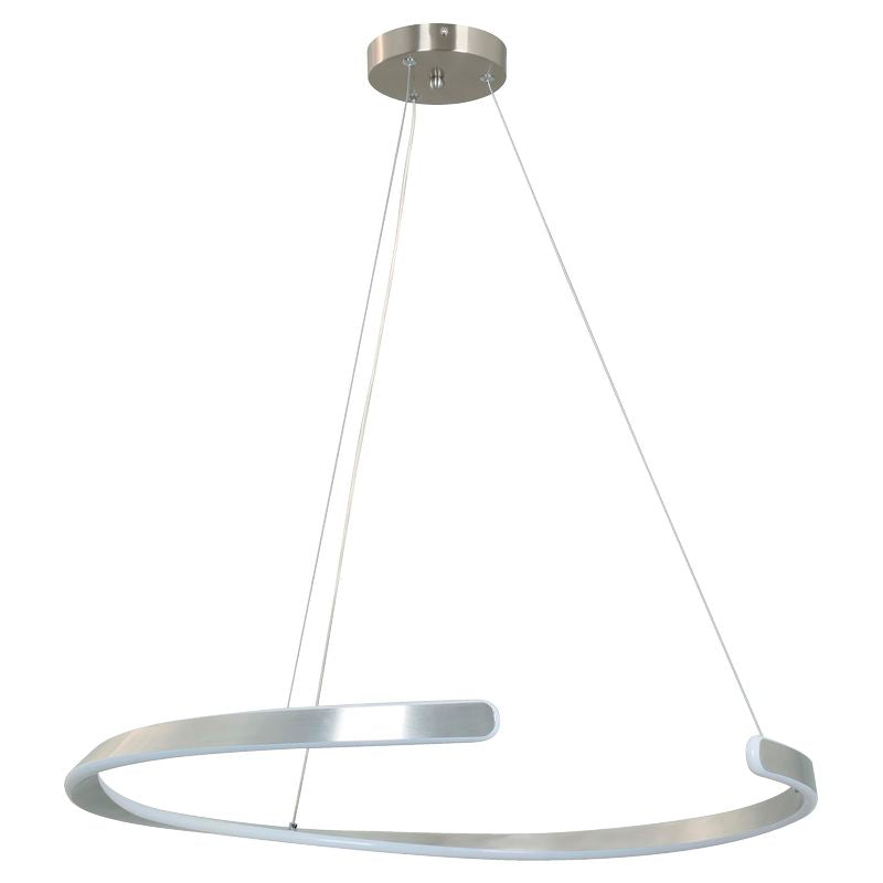 Modern nickel and silver pendant light 1 light 34192