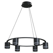 Modern 6-light black pendant lamp 34195