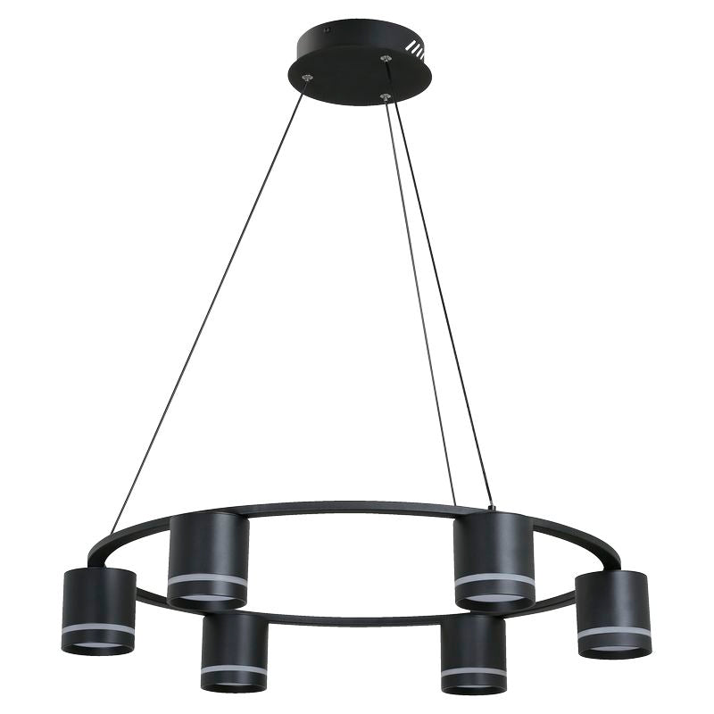 Lámpara colgante moderna negra 6 luces 34195