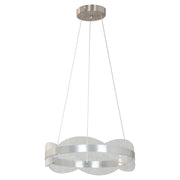 Modern nickel pendant light 1-bulb 34196