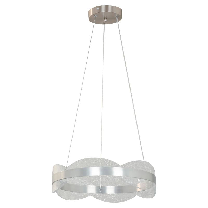 Lámpara colgante moderna niquel 1 luz 34196