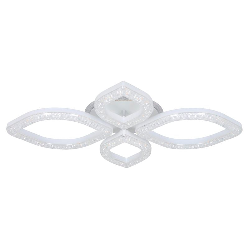 Lámpara tipo flor moderna blanca 5 luces 34204
