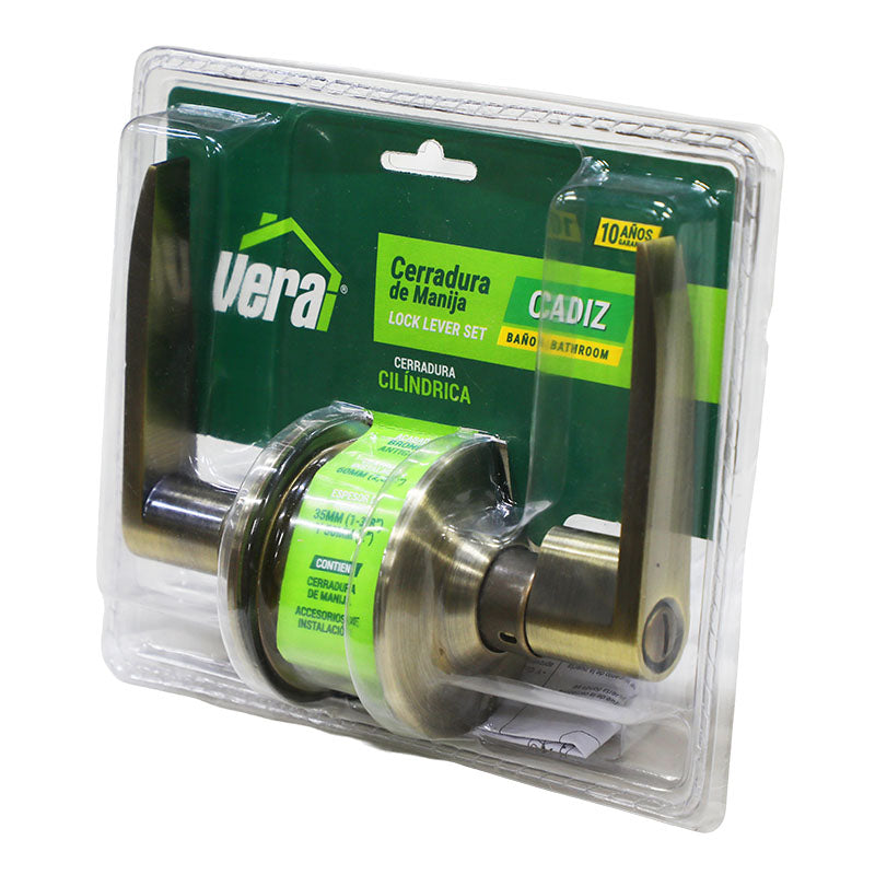 Manija sin llave cerradura y pestillo Bronce acero inoxidable
