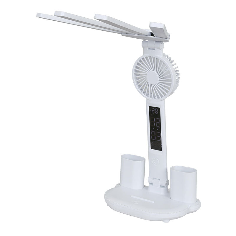 Lámpara de mesa con ventilador blanca 1 luz eléctrica 34295