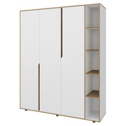 Melamine closet, 3 doors, ash and white, 160 x 200 x 51.7 cm