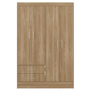 Closet de melamina 4 puerta fresno interior y wengué 119,8 x 182 x 44,5 cm