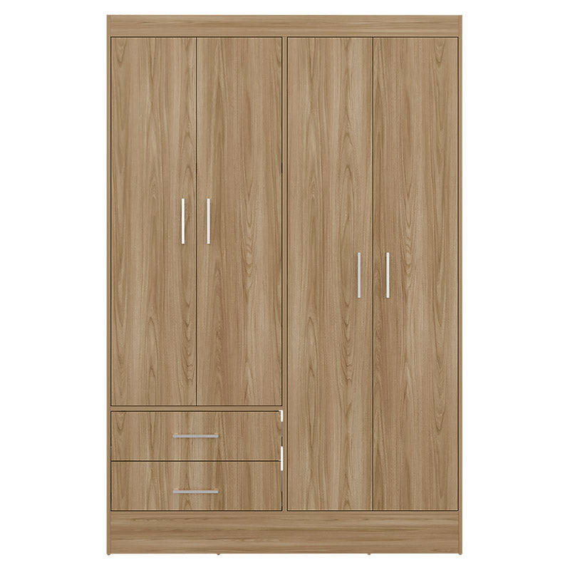 Closet de melamina 4 puerta fresno interior y wengué 119,8 x 182 x 44,5 cm