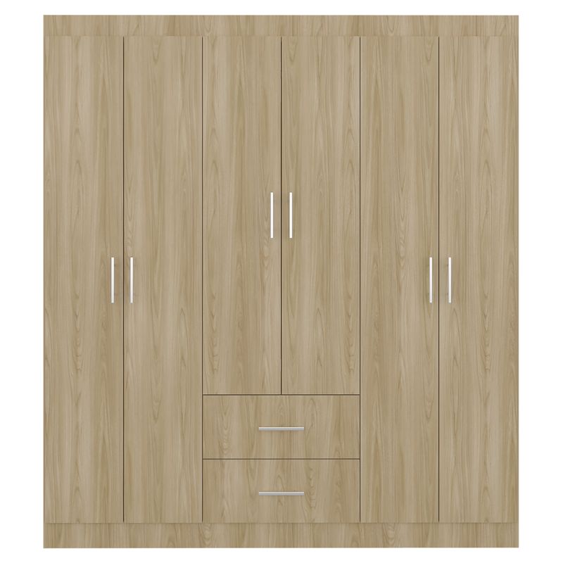 Closet de melamina 6 puertas fresno 160 x 180 x 47 cm